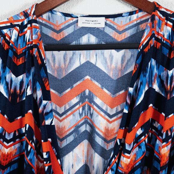 Tahari Women’s Blouse Dopamine Dressing Art Print Statement Bold Color Size XL - Picture 3 of 8